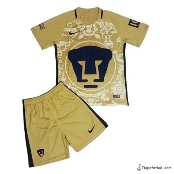 Camiseta Club Universidad Nacional Replica Primera Ropa Niños 2016/17 Oro